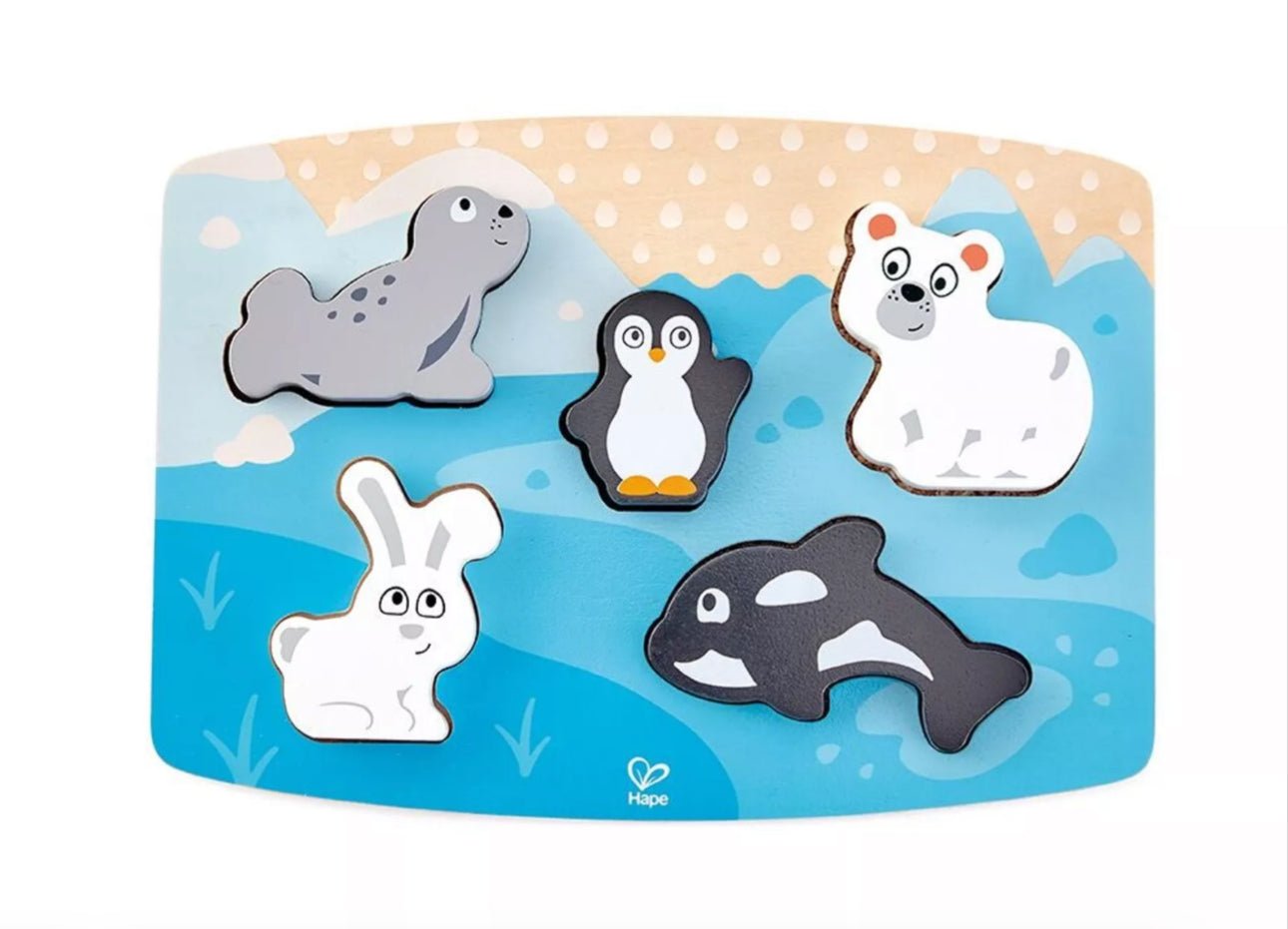 Puzzle tactile - animaux polaires - Les ptites soeurs