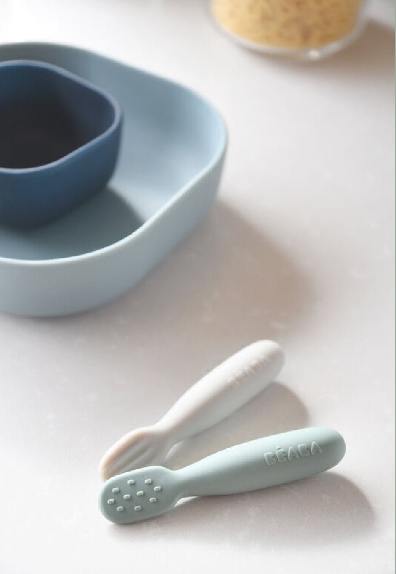 Lot de 2 pré - cuillères silicone - Les ptites soeurs