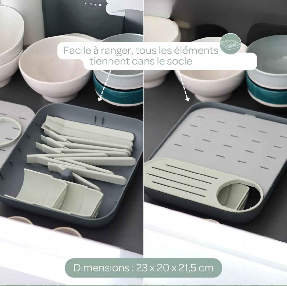 Égoutte biberons Forêt - Misty/Mineral - Les ptites soeurs