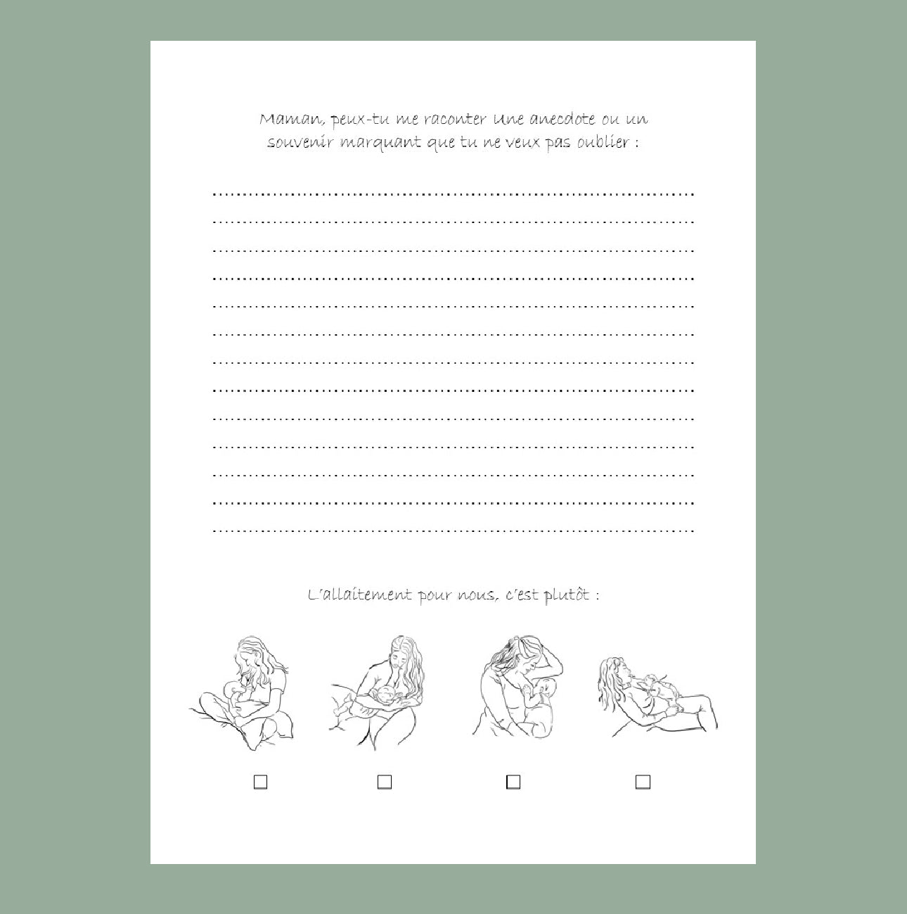 Livre Souvenir Allaitement – Notre Aventure Lactée - Les ptites soeurs