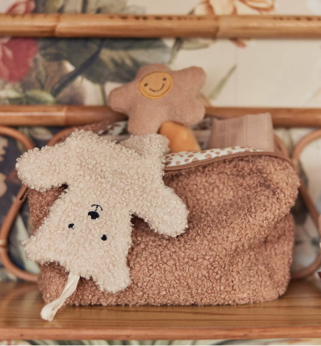 Attache tétine ourson - naturel - Les ptites soeurs