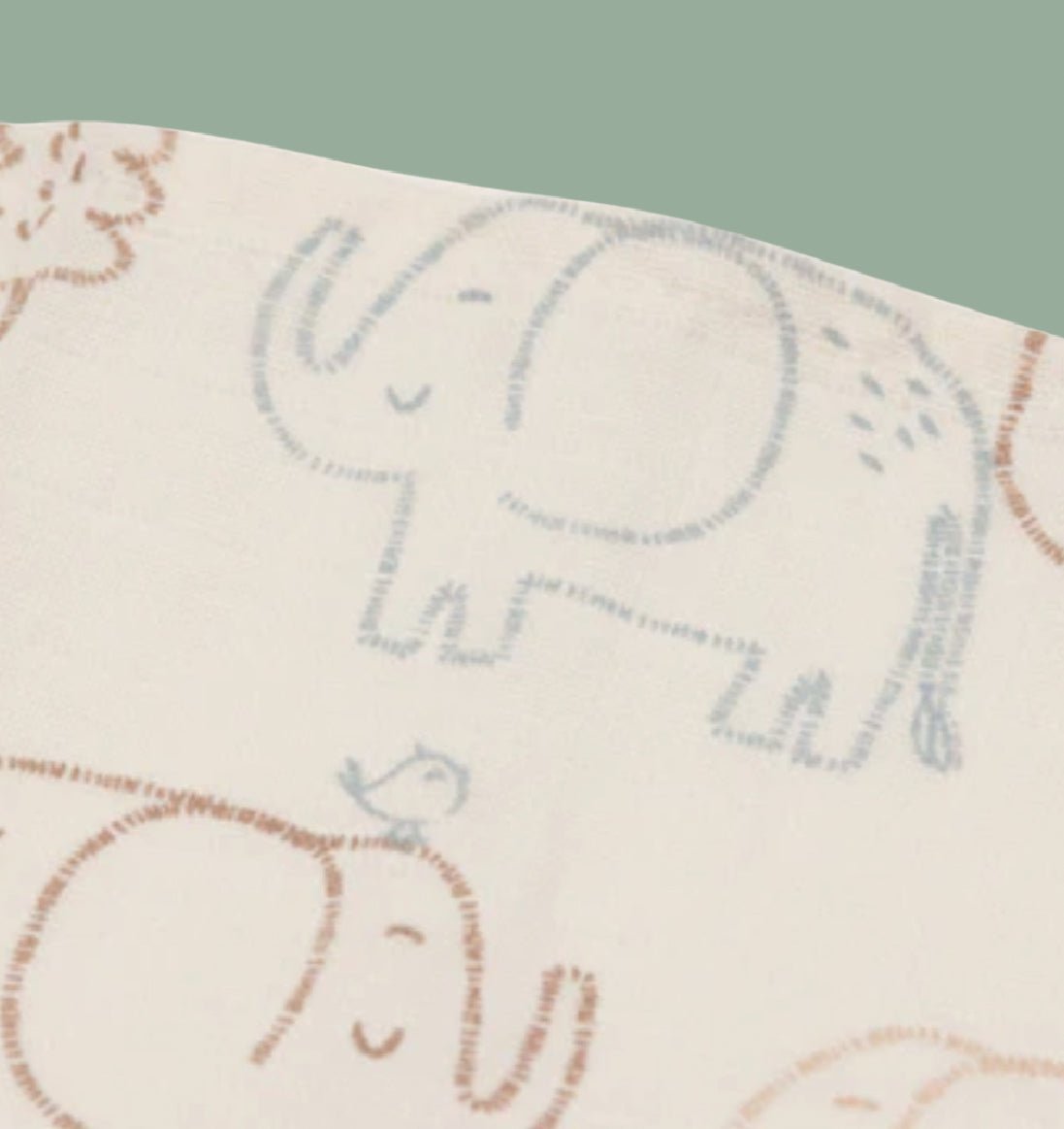 Lange gaze de coton small - Elephant Tales lot de 3 - Les ptites soeurs