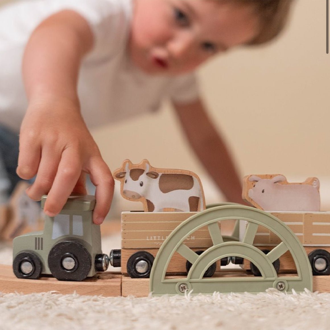 Train en Bois Little Farm - Les ptites soeurs