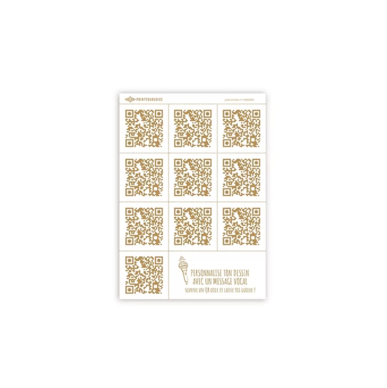 Planchette de 10 QR Code - enregistrements vocaux - Les ptites soeurs