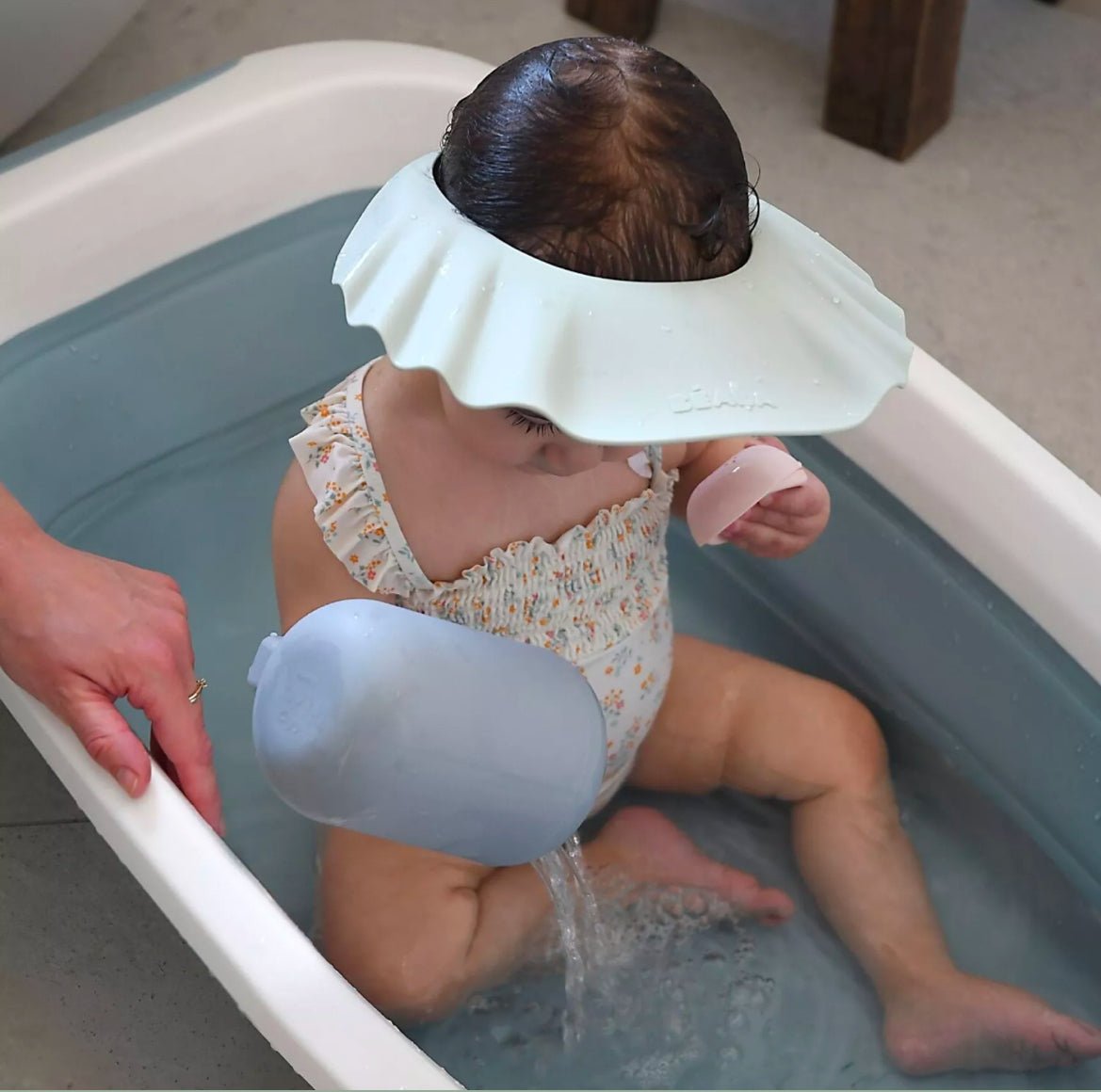 Visière de bain silicone - Vert de gris - Les ptites soeurs