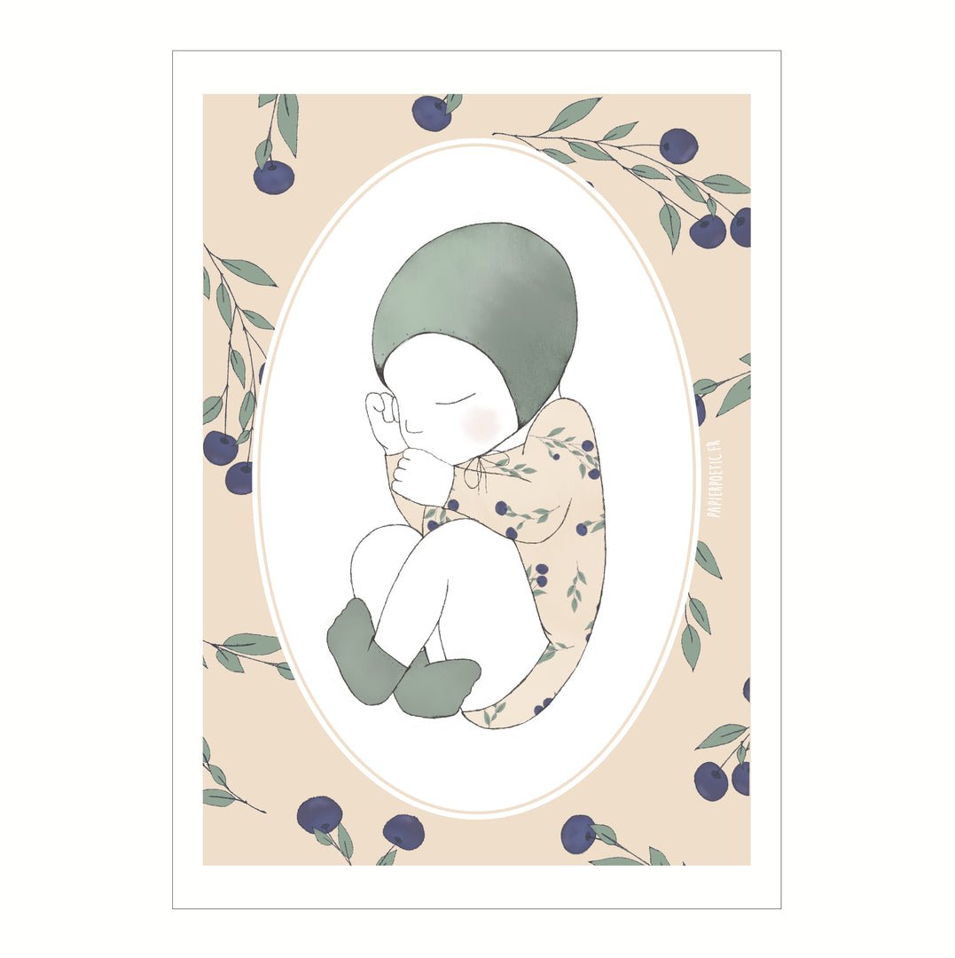 Affiche bébé de printemps - Les ptites soeurs