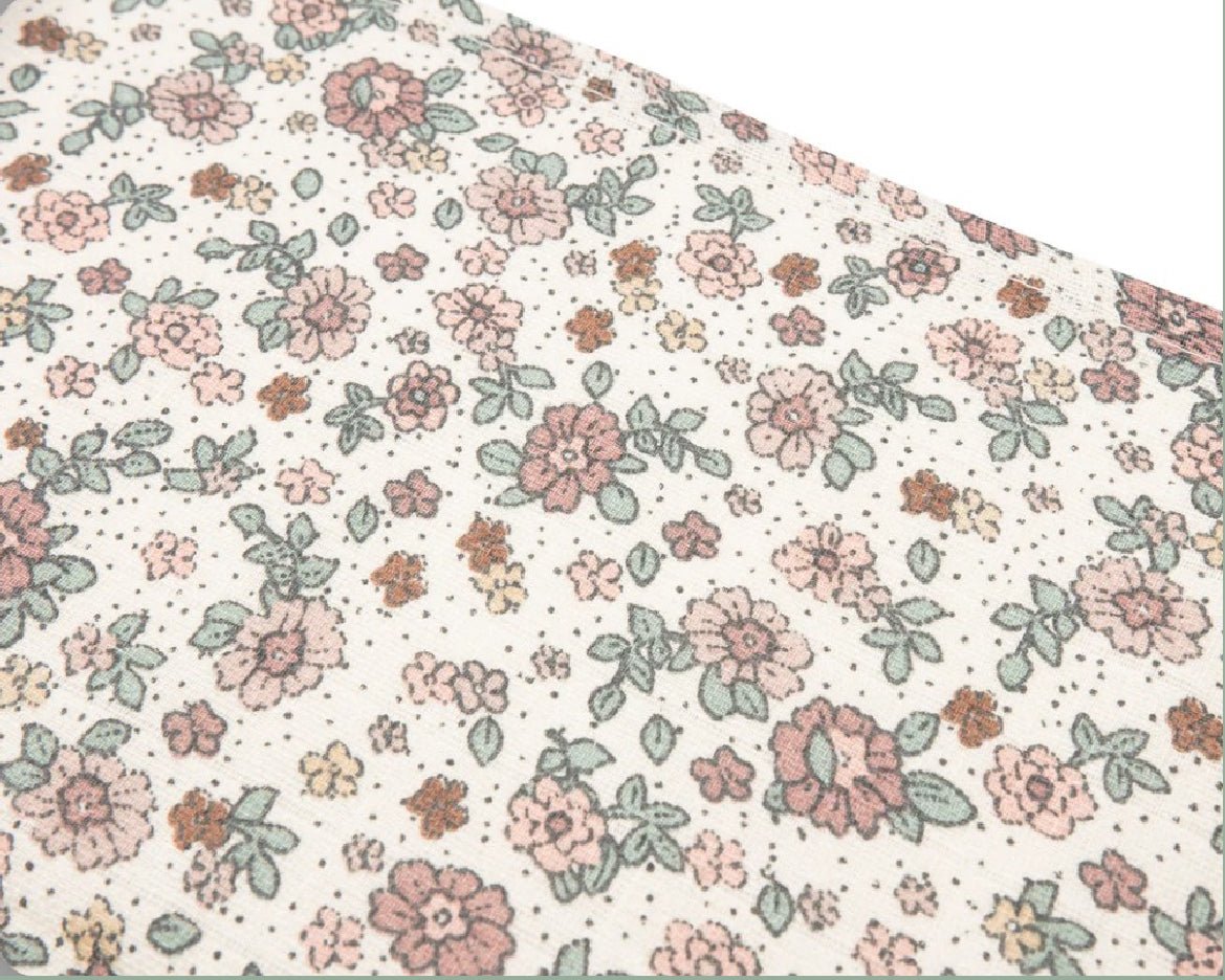 Lange Gaze de Coton Small - Retro Flowers - Lot de 3 - Les ptites soeurs