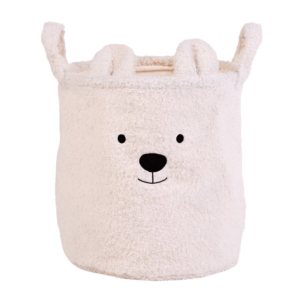 Panier ourson écru - grand modèle - Les ptites soeurs