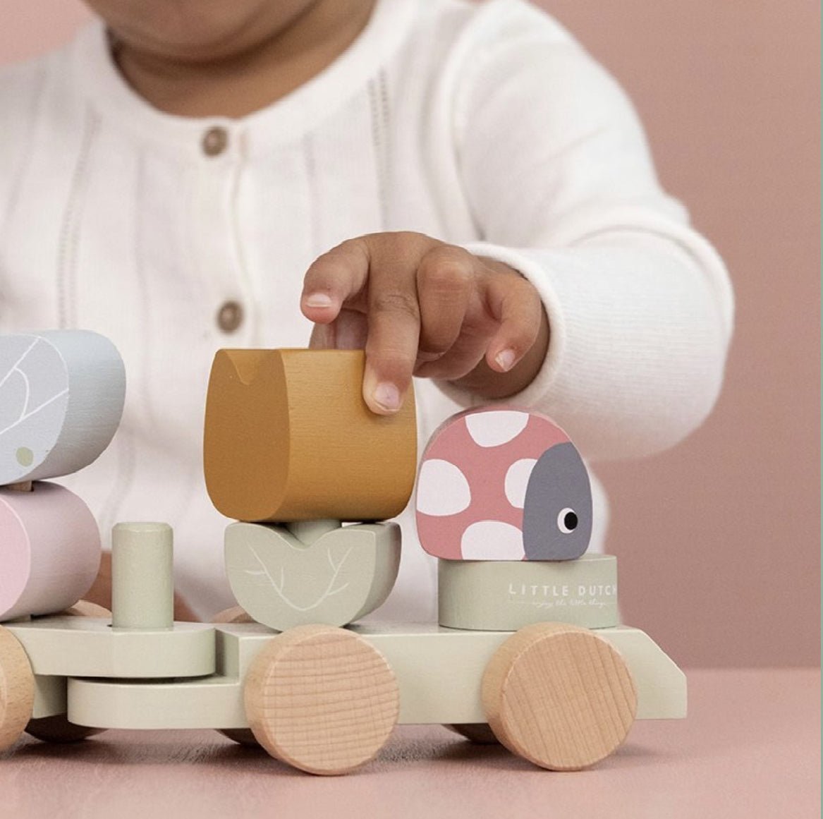 Train à Blocs Flowers & Butterflies - Les ptites soeurs