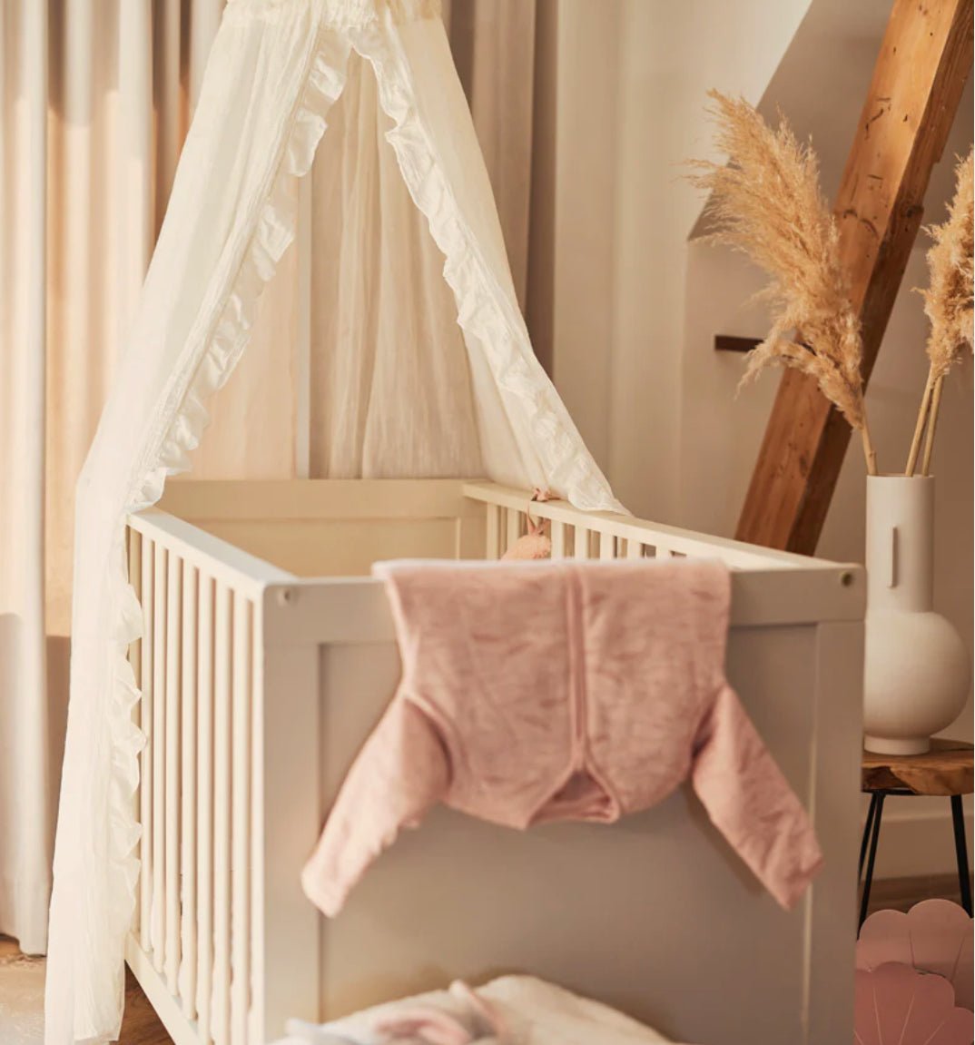 Ciel de lit à volants - Ivoire - Les ptites soeurs