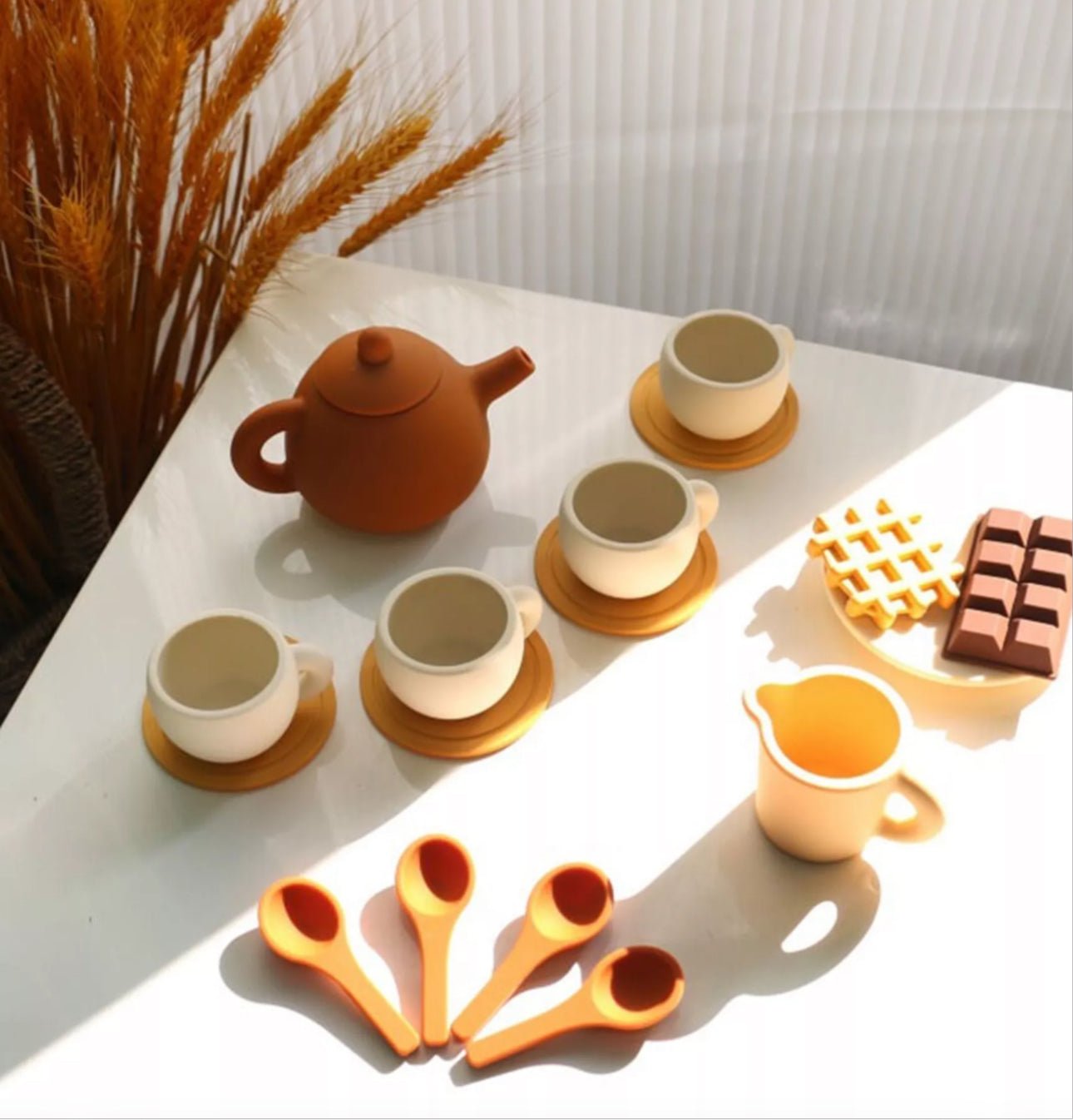 Dînette en silicone - service à thé - Les ptites soeurs