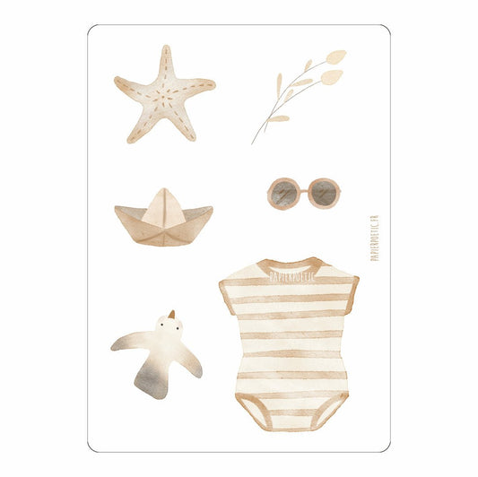 Carte " mes petites affaires" Eté - Les ptites soeurs