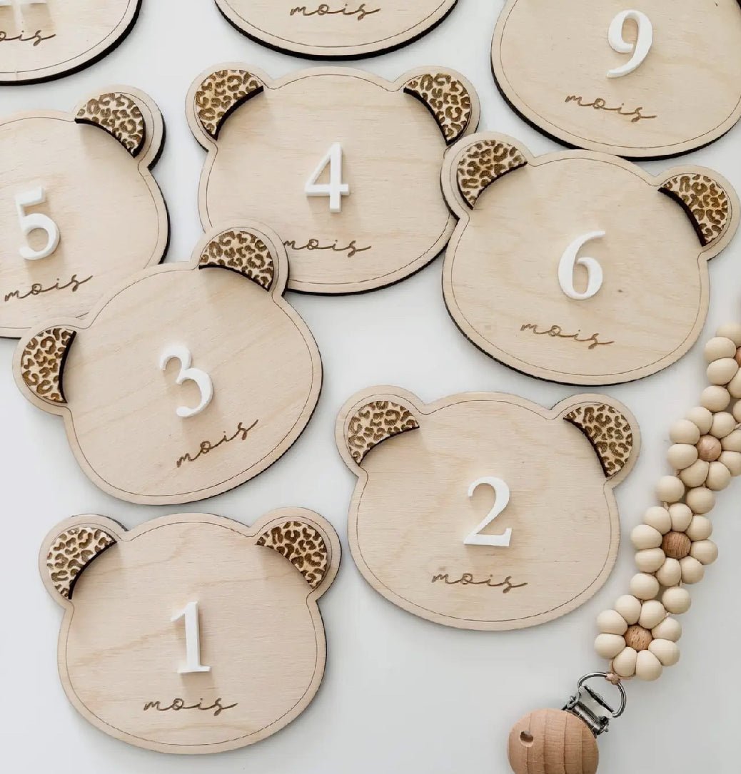 Cartes Etapes Ourson Léopard - Les ptites soeurs