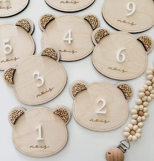 Cartes Etapes Ourson Léopard - Les ptites soeurs