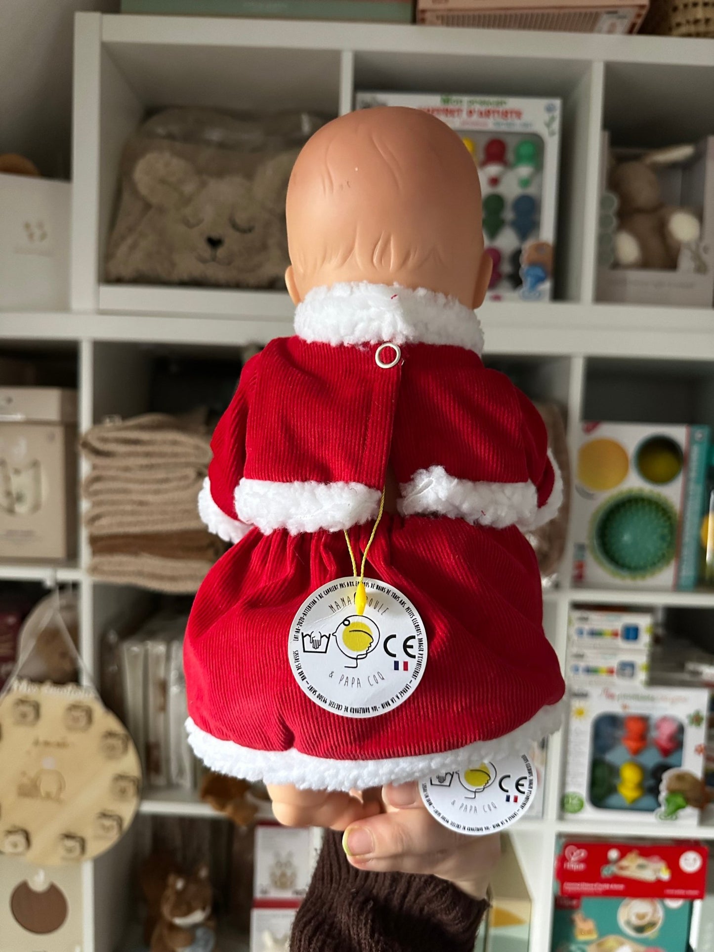 Tenue de Noël poupée - Les ptites soeurs