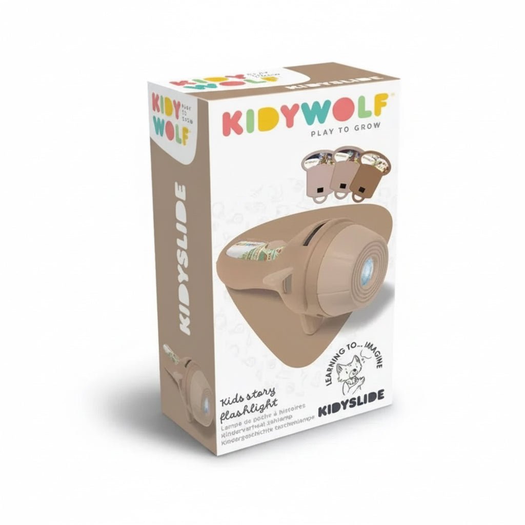 Lampe projecteur à histoires Kidyslide bronze - Kidywolf - Les ptites soeurs
