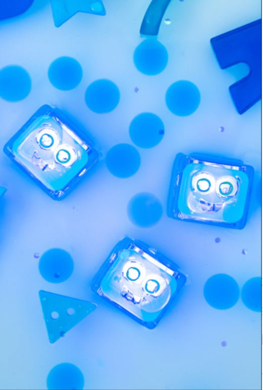 Lot de 4 cubes lumineux - bleu - Les ptites soeurs