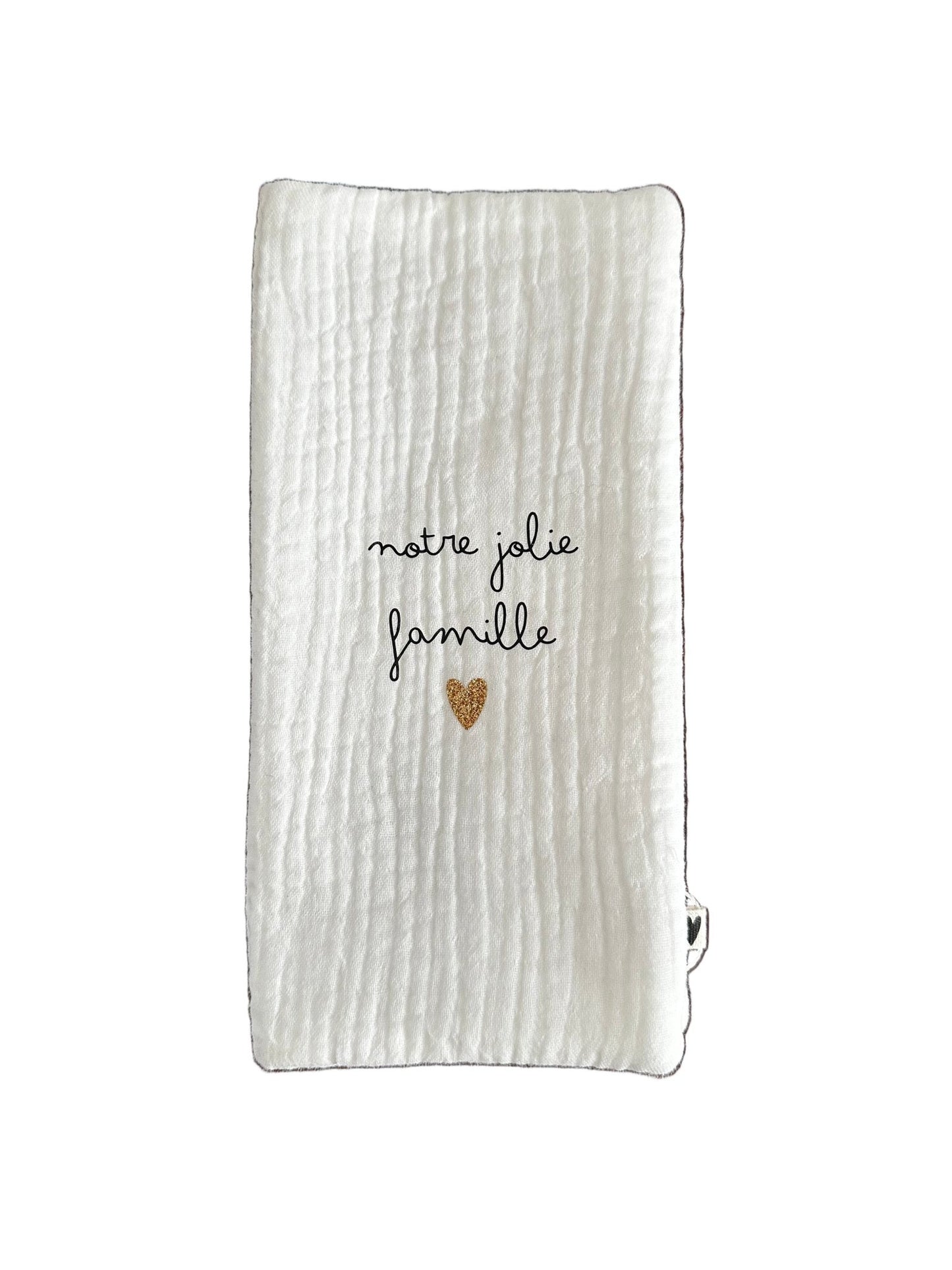 Protège livret de famille - gaze blanc - Les ptites soeurs