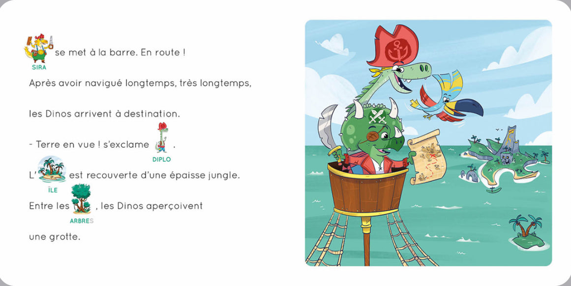 Je lis en maternelle - les dinos pirates & l’île mystérieuse