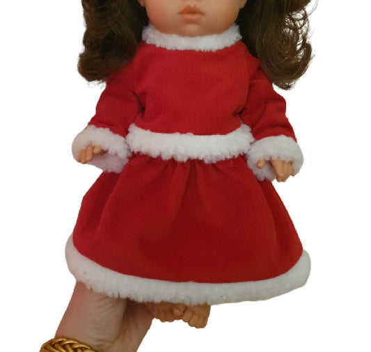 Tenue de Noël poupée - Les ptites soeurs