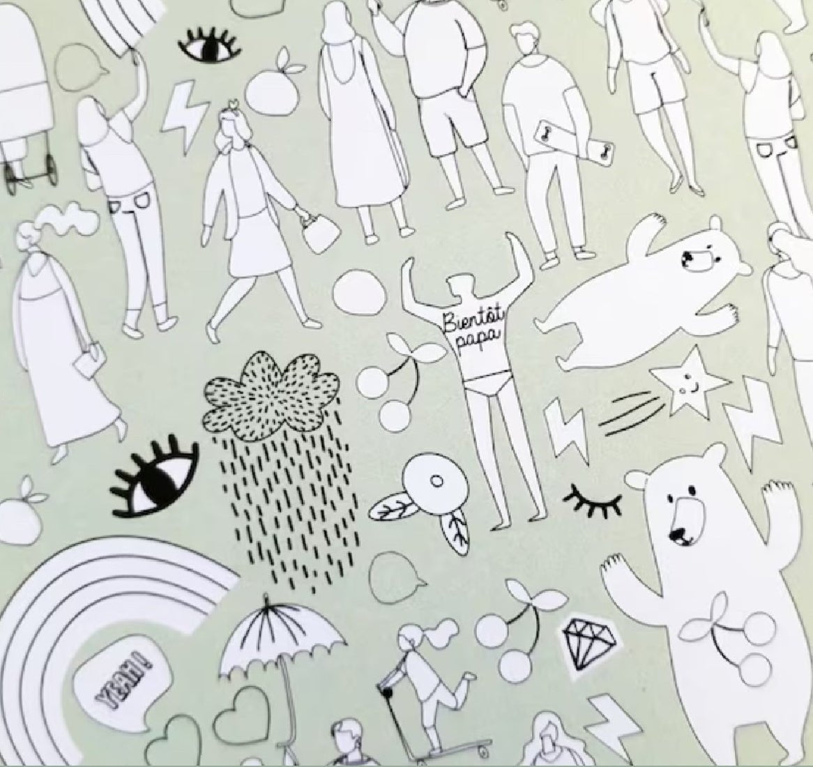 Poster cherche & trouve - annonce futur papa - Les ptites soeurs