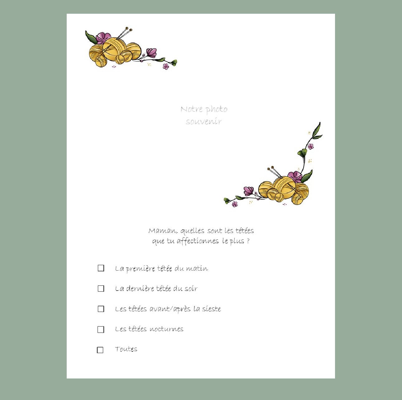 Livre Souvenir Allaitement – Notre Aventure Lactée - Les ptites soeurs