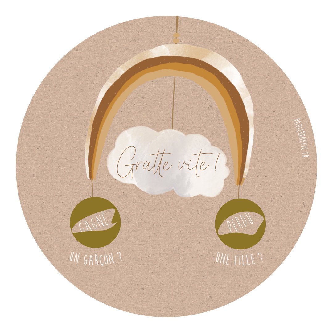 Carte Annonce À Gratter “Garçon Ou Fille ?” - Les ptites soeurs