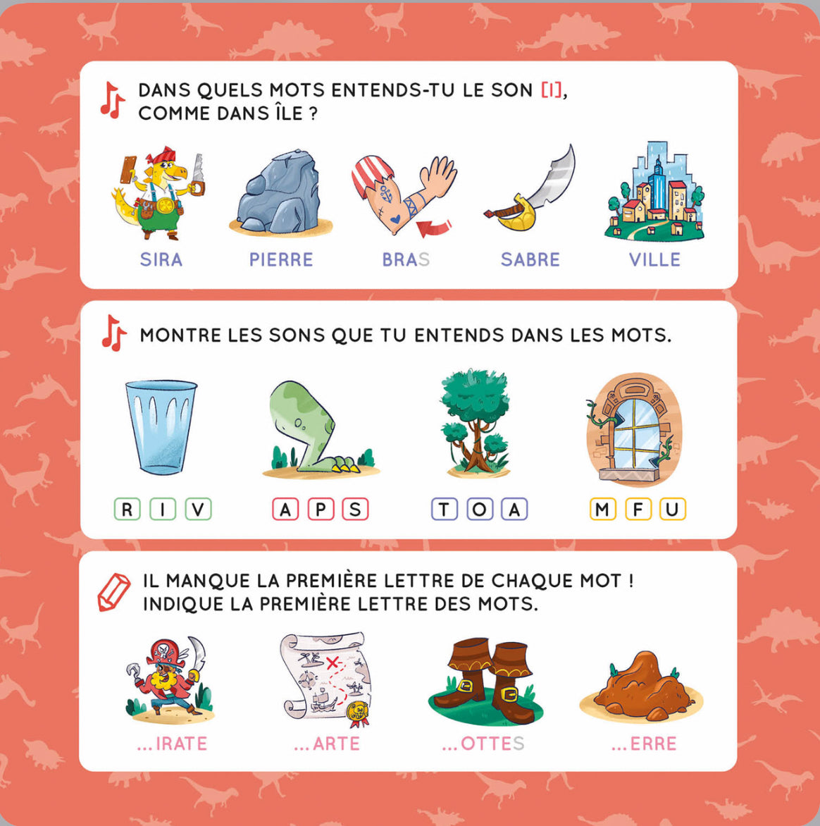 Je lis en maternelle - les dinos pirates & l’île mystérieuse