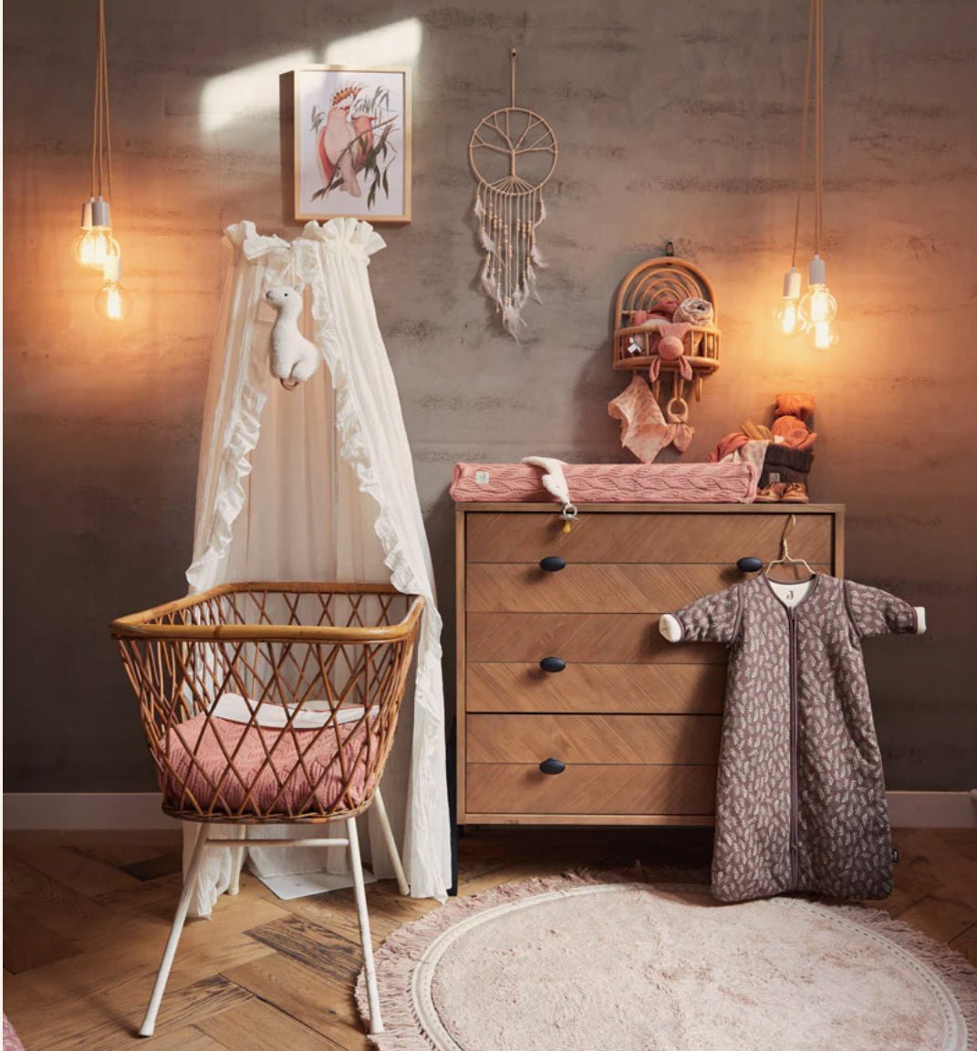 Ciel de lit à volants - Ivoire - Les ptites soeurs