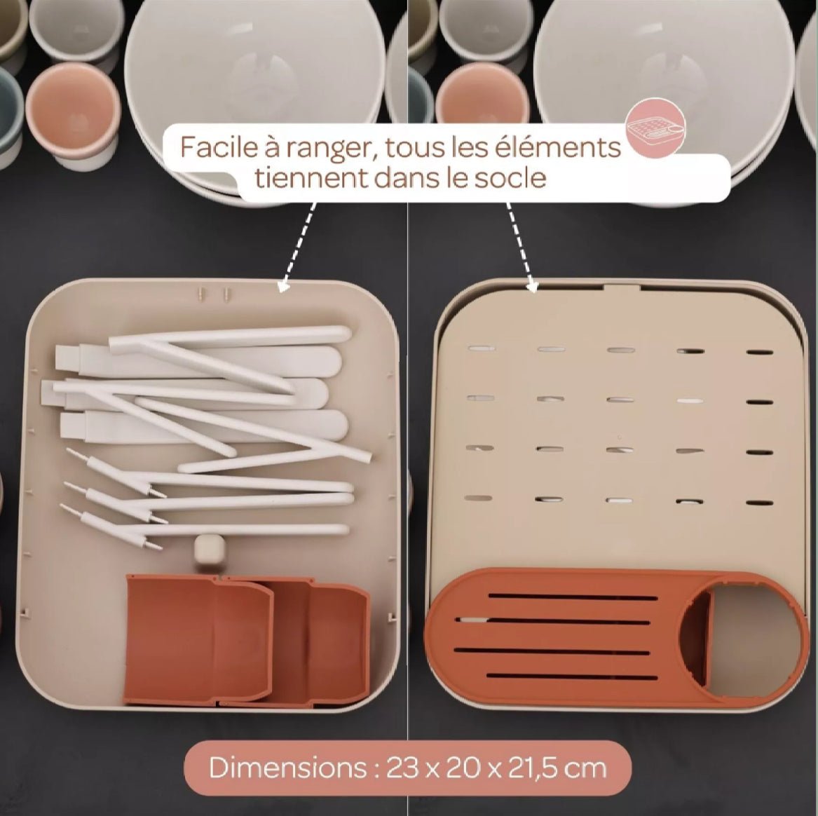 Égoutte biberons Forêt - Terracotta/Clay - Les ptites soeurs