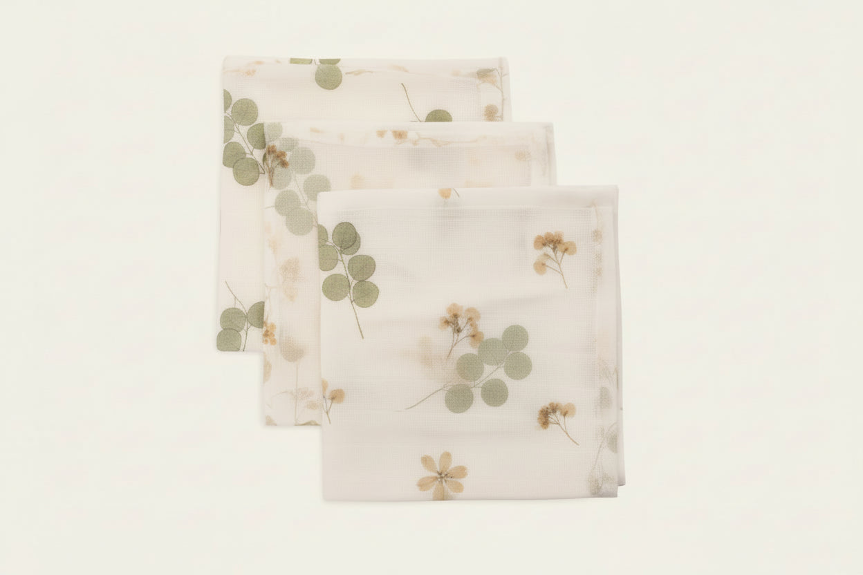 Serviette Gaze de Coton 31x31cm - Riverside - 3 Unités