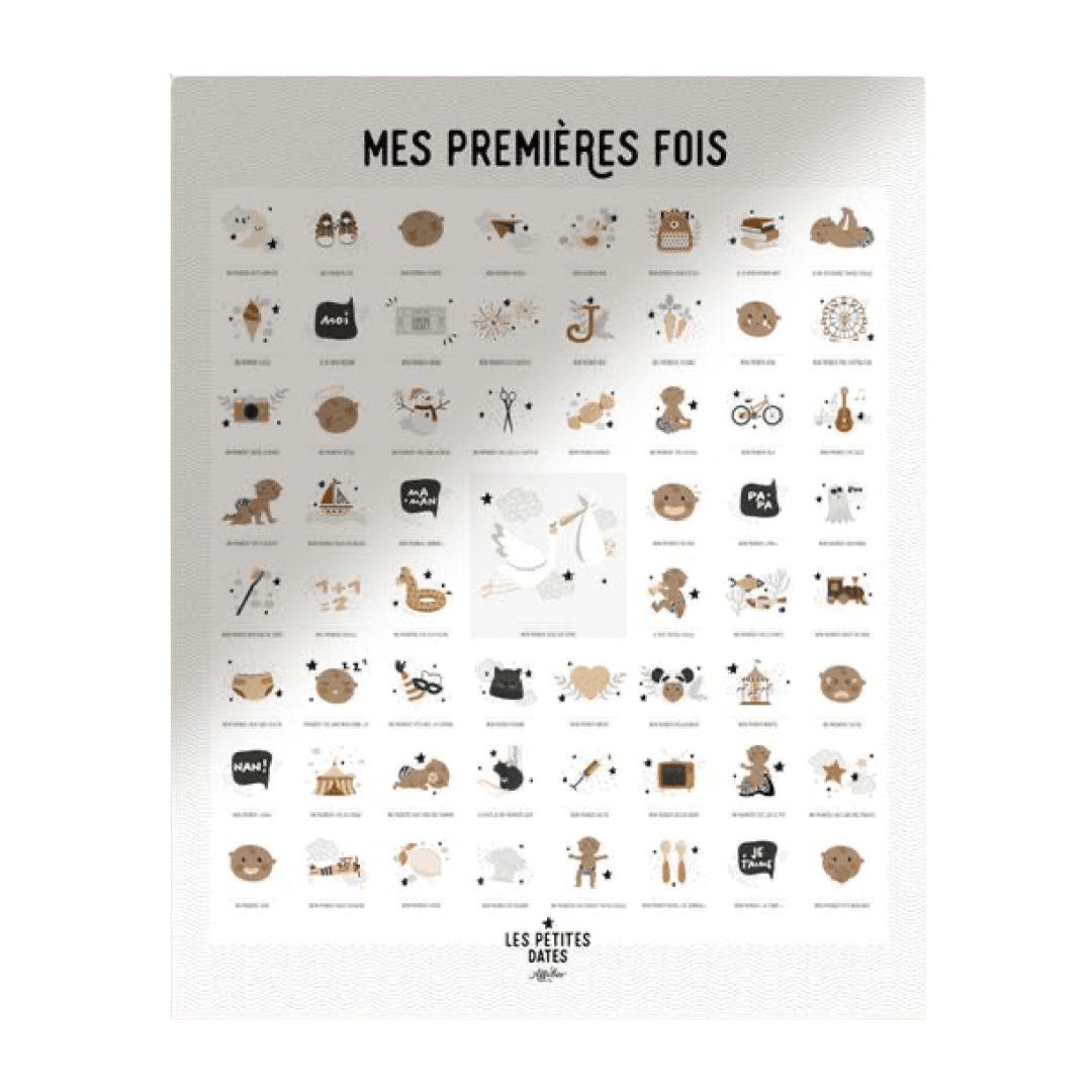 Affiche "mes premières fois" - peau foncée - Les ptites soeurs