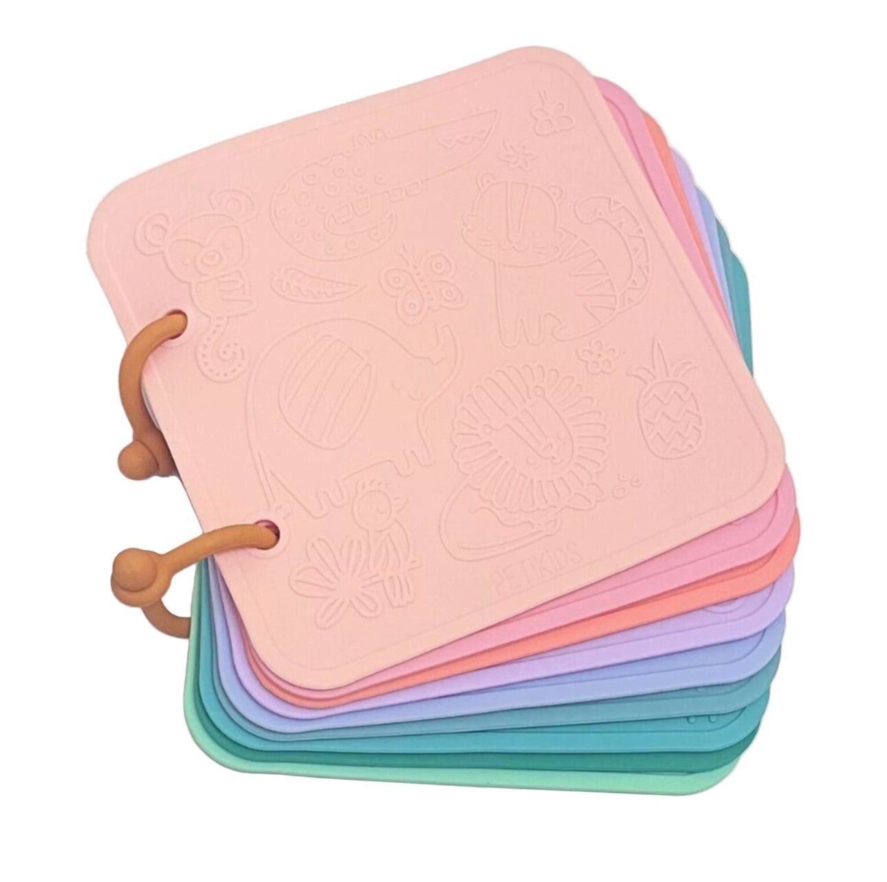 Livre sensoriel - silicone rose - Les ptites soeurs