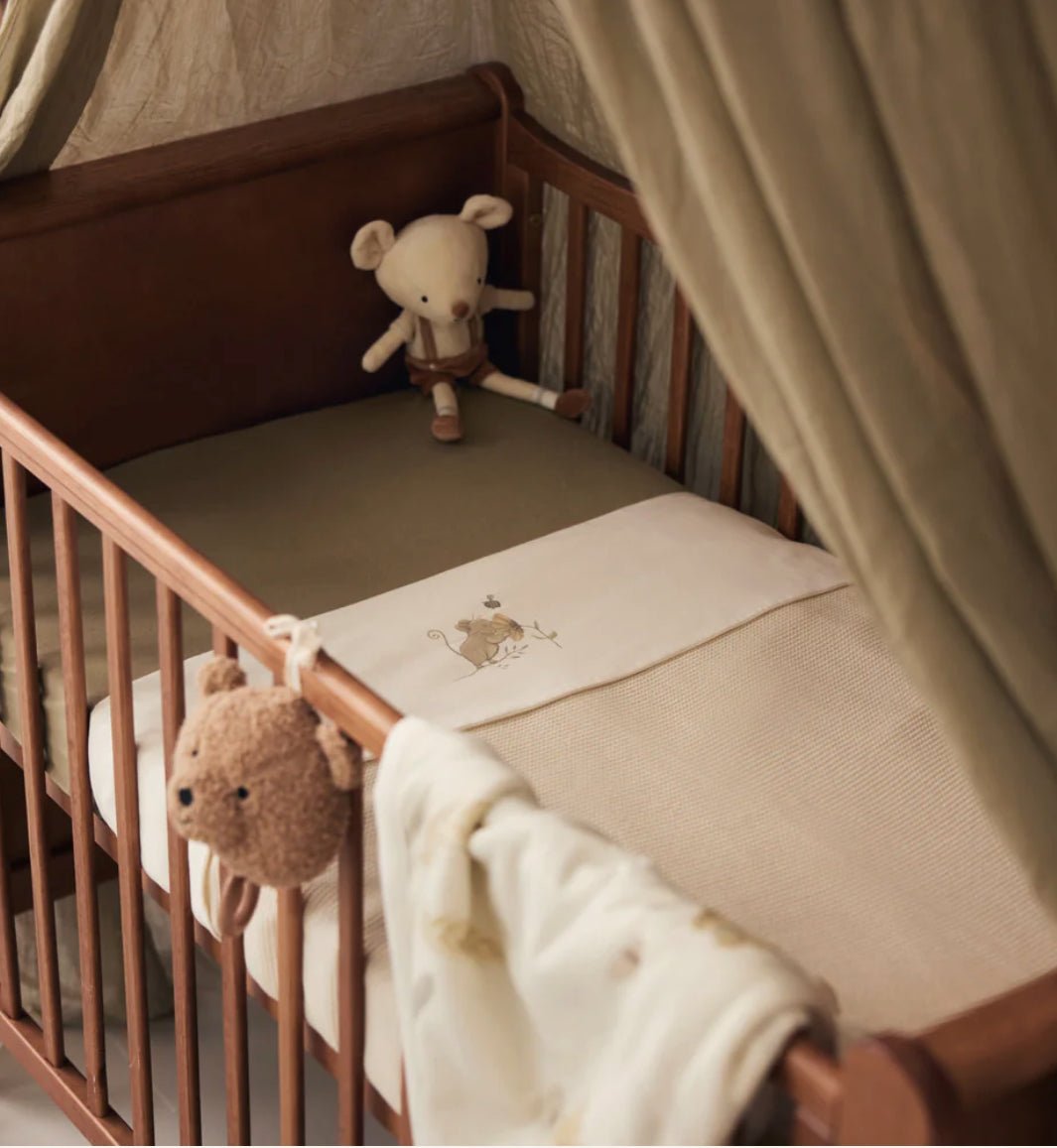 Drap - housse - Vert olive - Les ptites soeurs