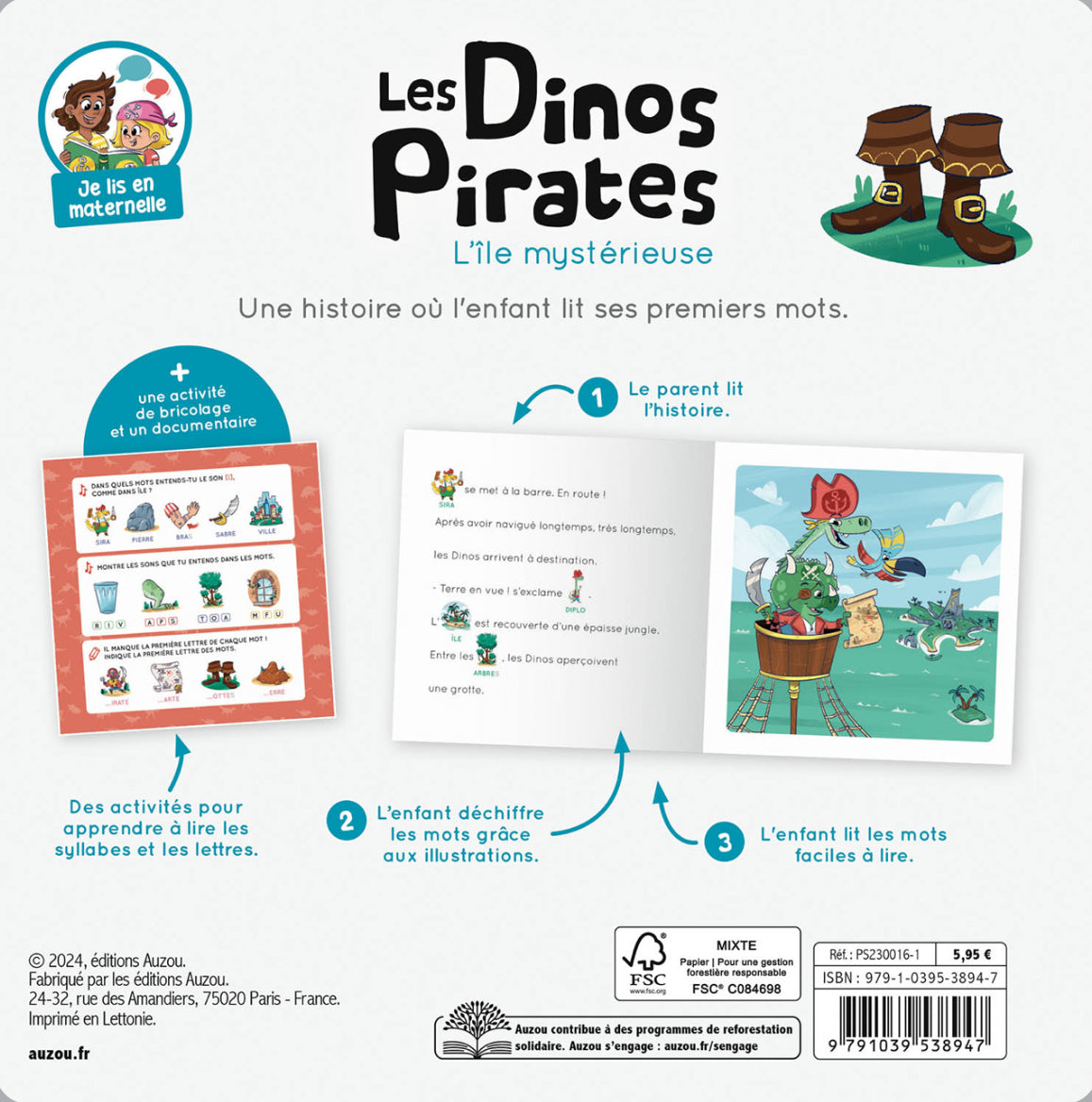 Je lis en maternelle - les dinos pirates & l’île mystérieuse