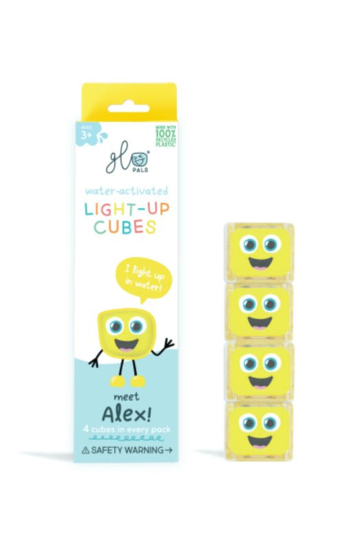 Lot de 4 cubes lumineux - jaune - Les ptites soeurs