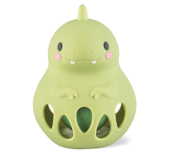 Hochet en silicone - Dino - Les ptites soeurs