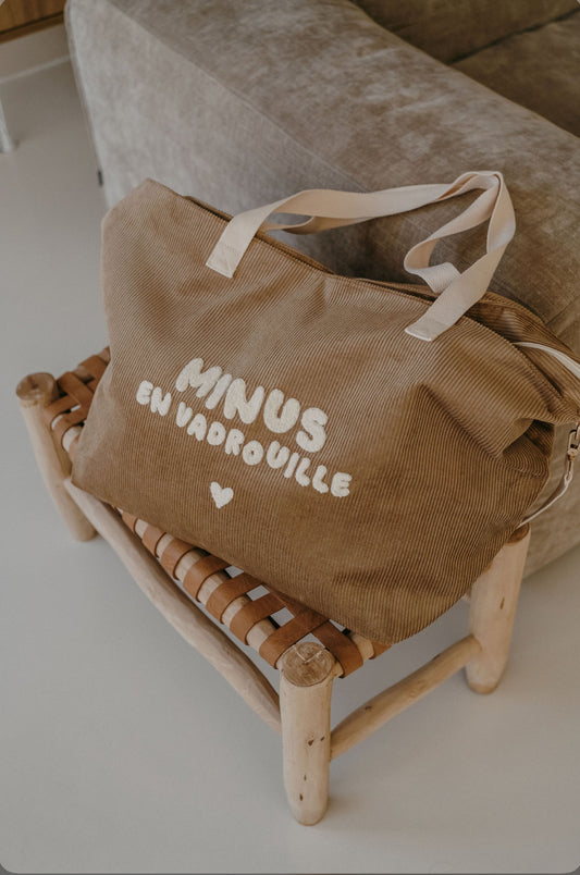 Sac XL velours beige - Minus