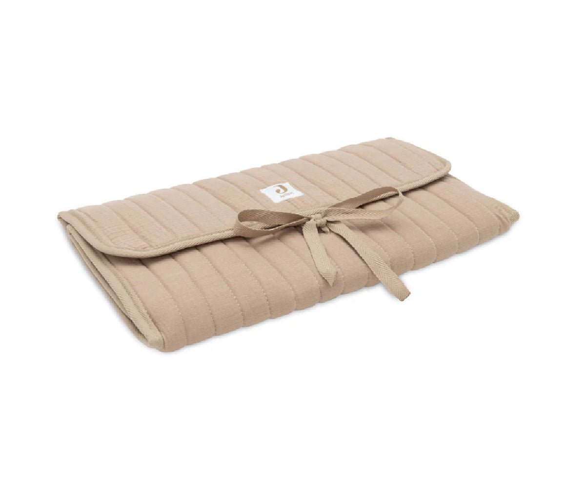 Tapis à Langer nomade Gaze de Coton - Biscuit - Les ptites soeurs
