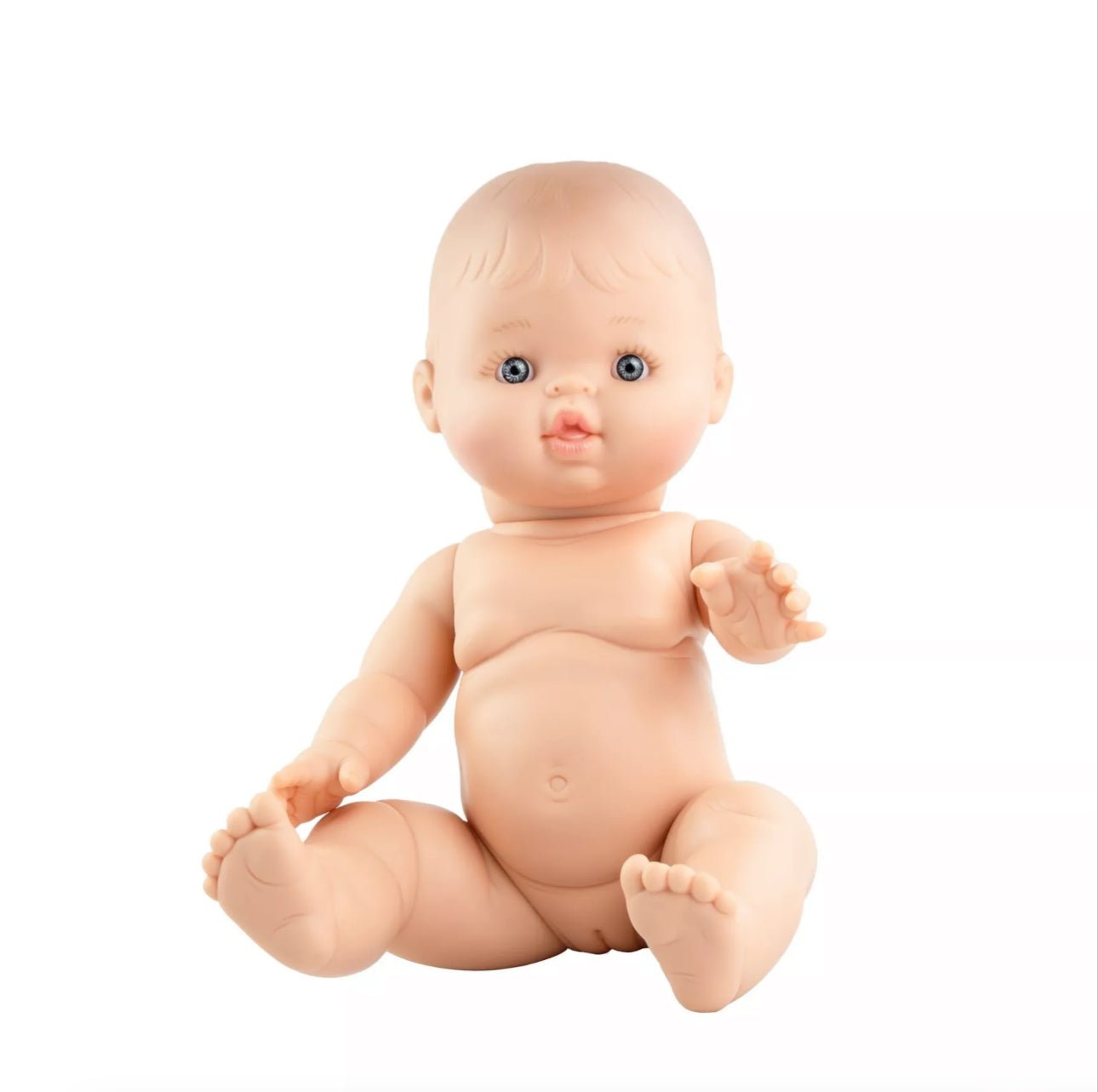 Poupée avec robe bio, vert sauge, fille, 34 cm - Les ptites soeurs