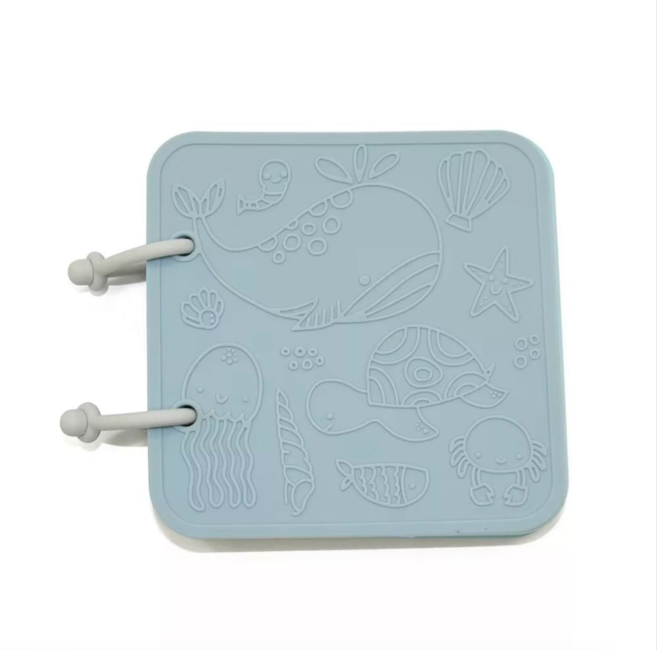 Livre sensoriel - silicone bleu - Les ptites soeurs