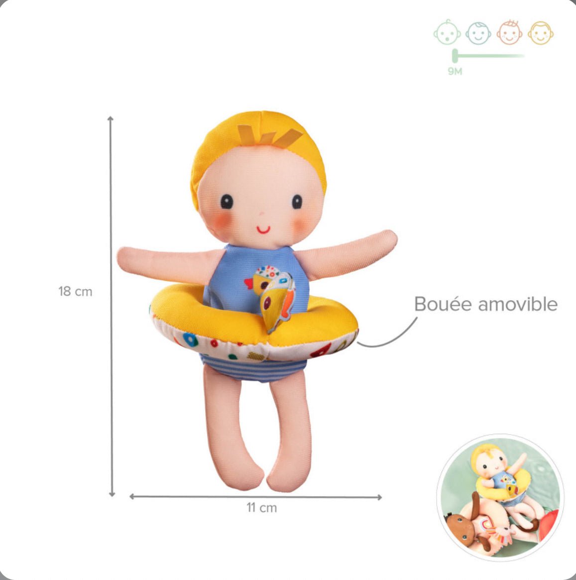 Poupée de bain canard - Les ptites soeurs