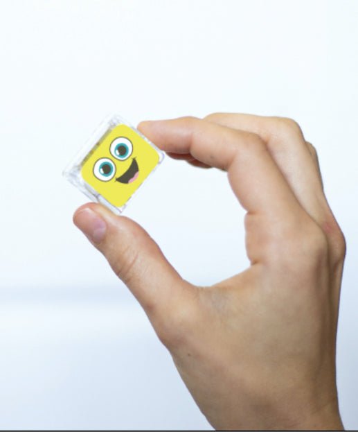 Lot de 4 cubes lumineux - jaune - Les ptites soeurs