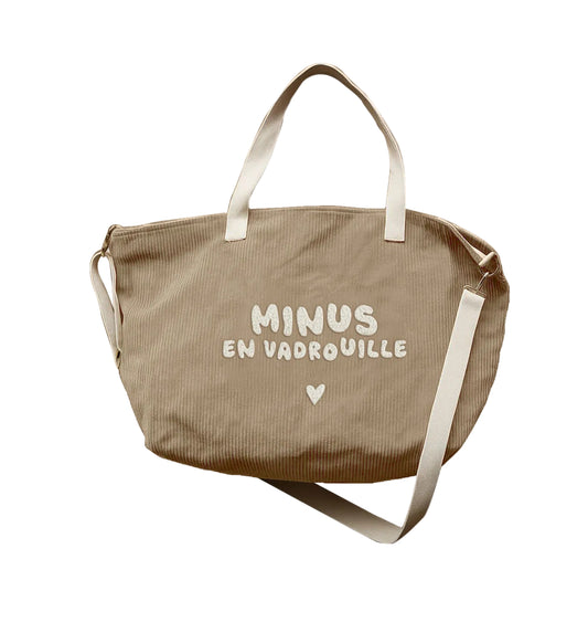 Sac XL velours beige - Minus