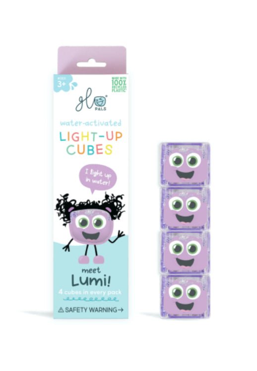 Lot de 4 cubes lumineux - Violet - Les ptites soeurs