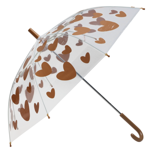 Parapluie cœurs marrons - précommande