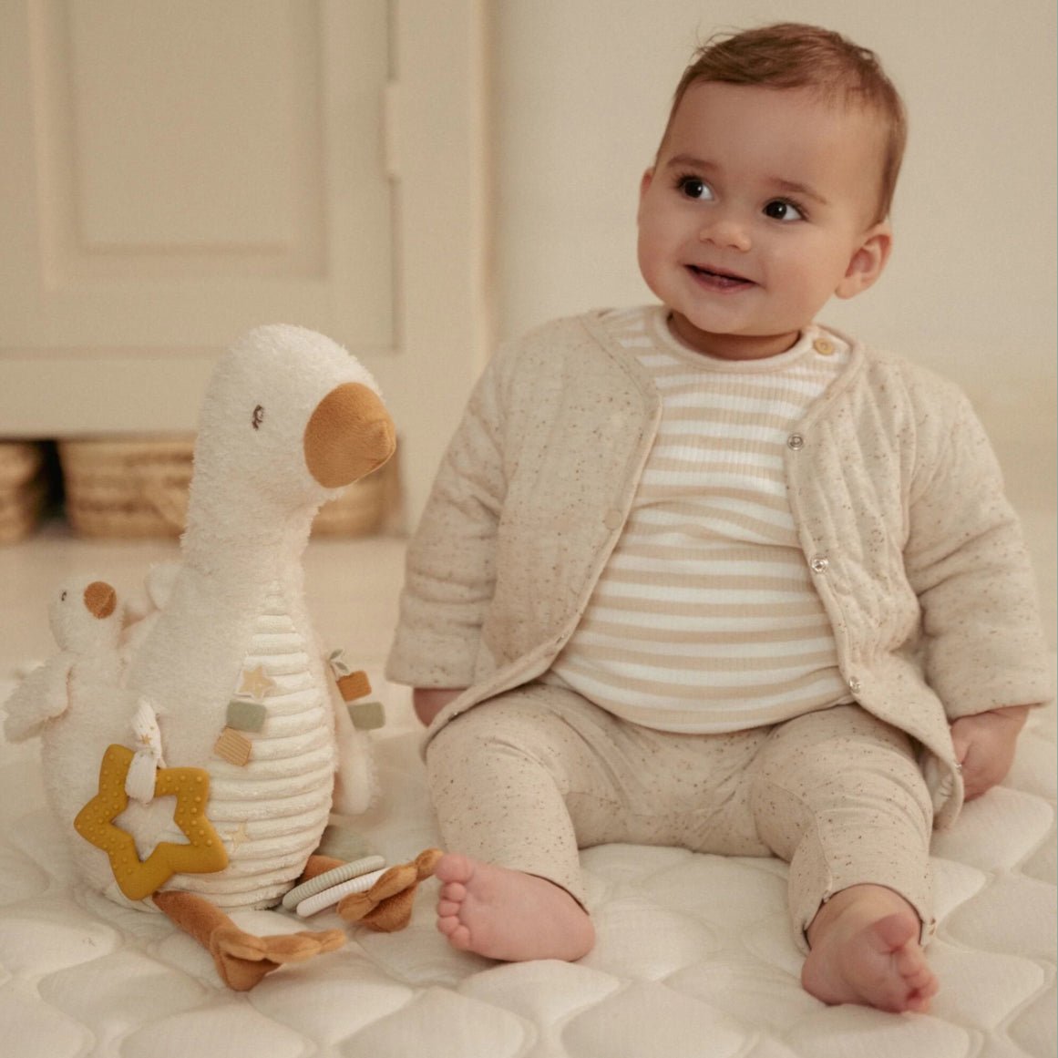 Peluche d'activité Oie - Les ptites soeurs