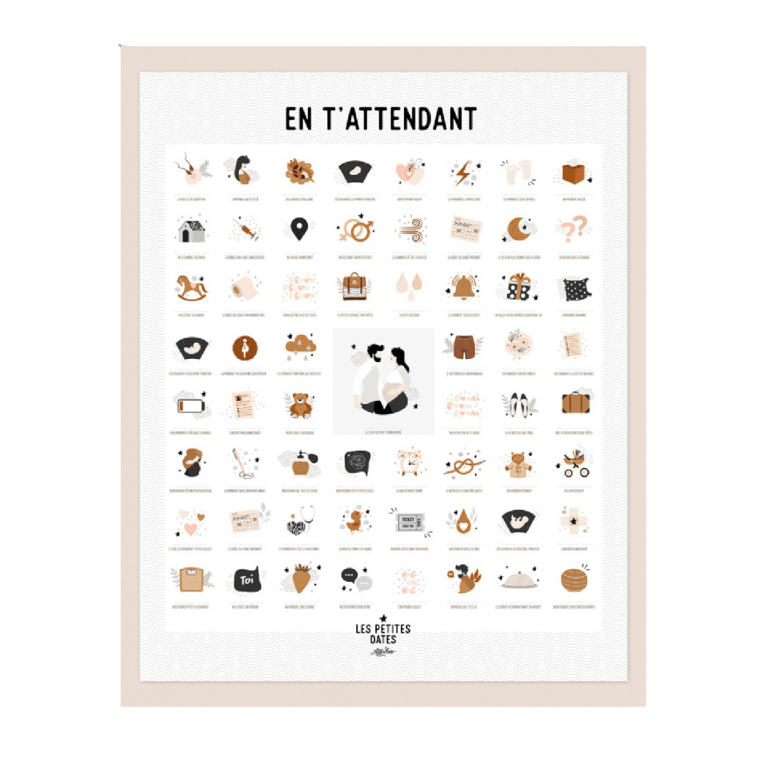 Affiche "en t'attendant" - Les ptites soeurs