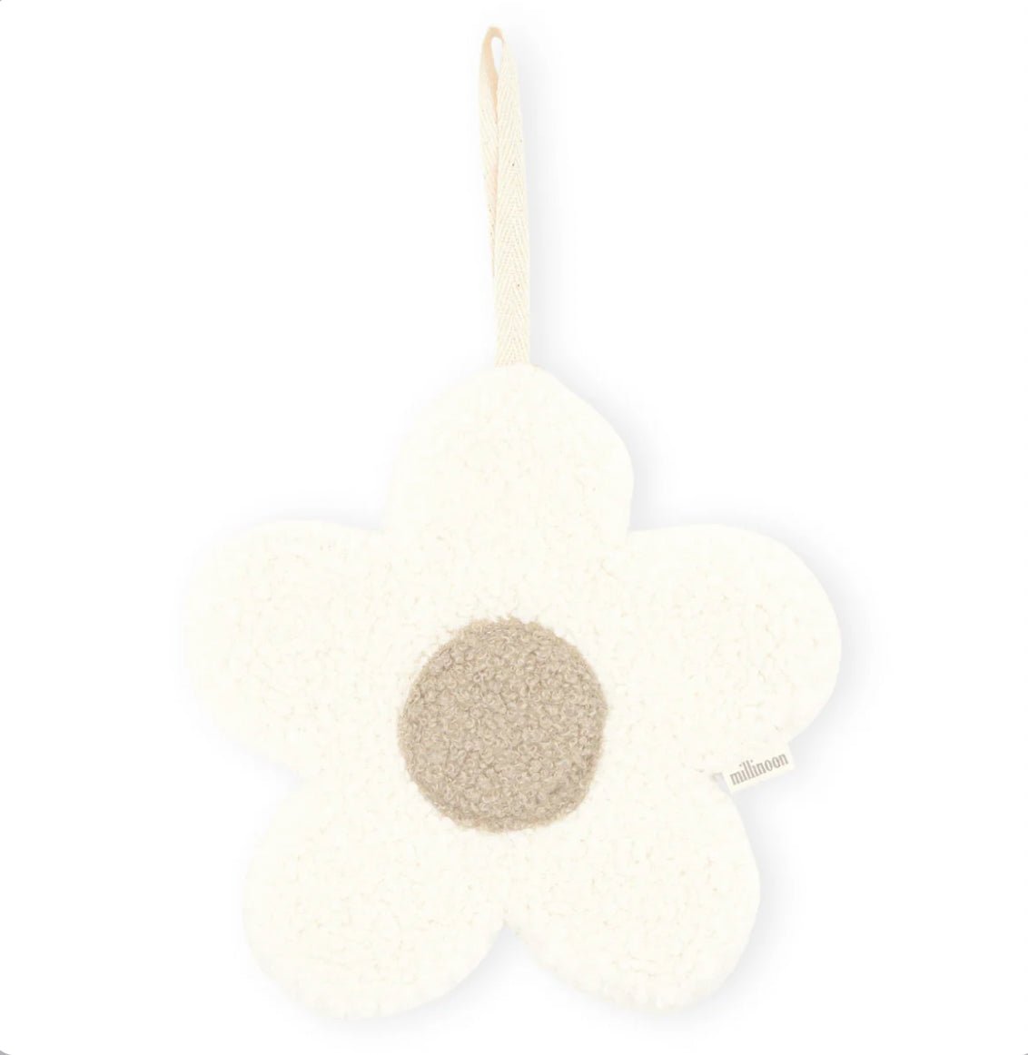 Attache tétine big fleur sherpa écru léopard graou - Les ptites soeurs