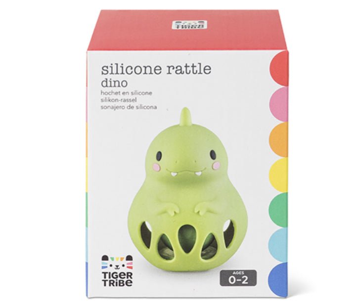 Hochet en silicone - Dino - Les ptites soeurs